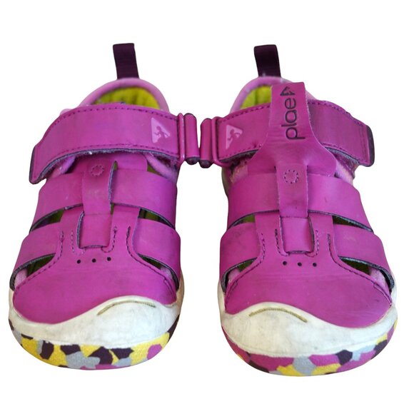 Plae sam-2-0 Toddler Size 6 Fuchsia‎ Sandals With Velcro Straps & Rubber Soles - Picture 5 of 11